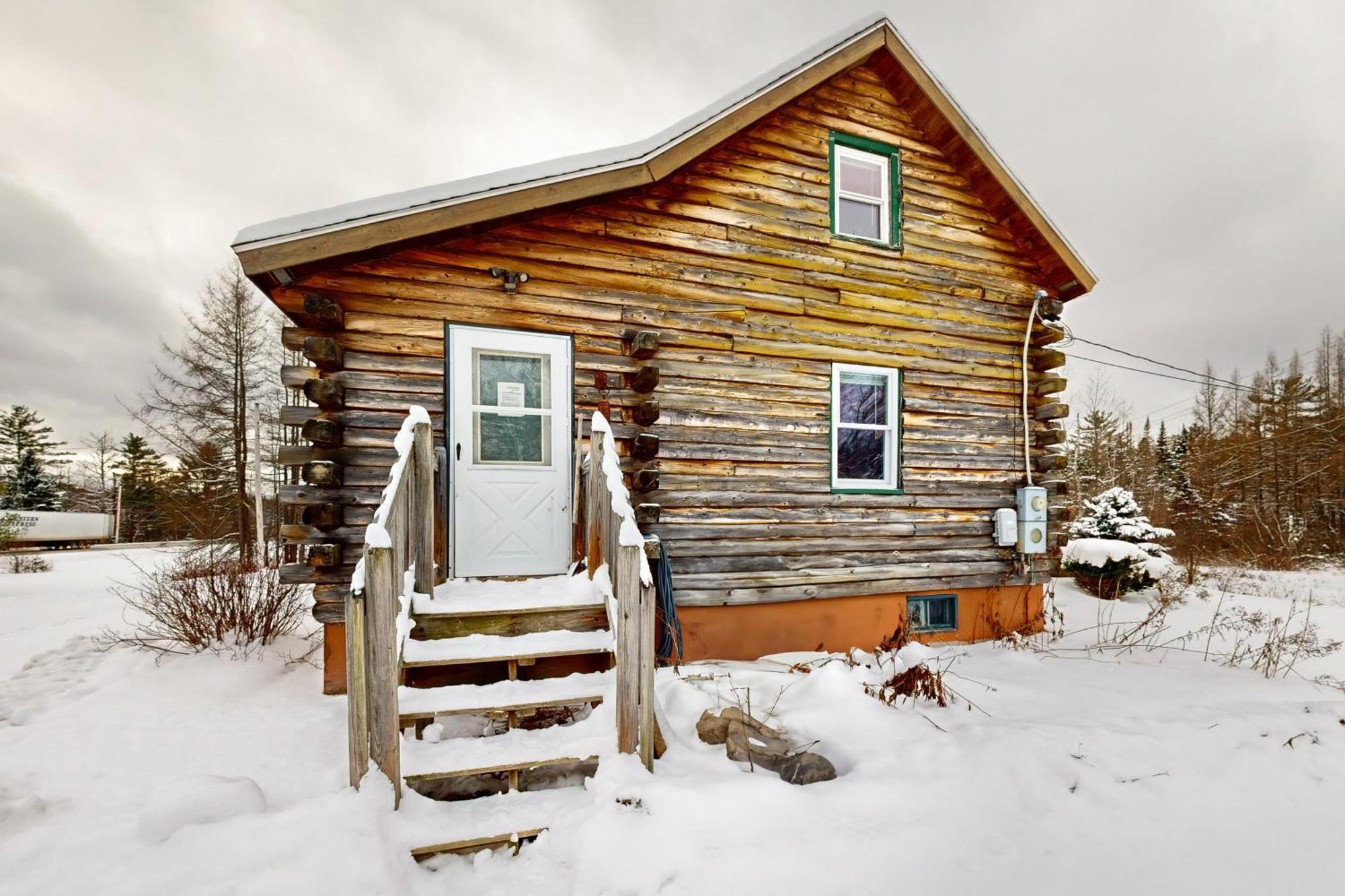 Twin View Log Home Carroll Exterior foto