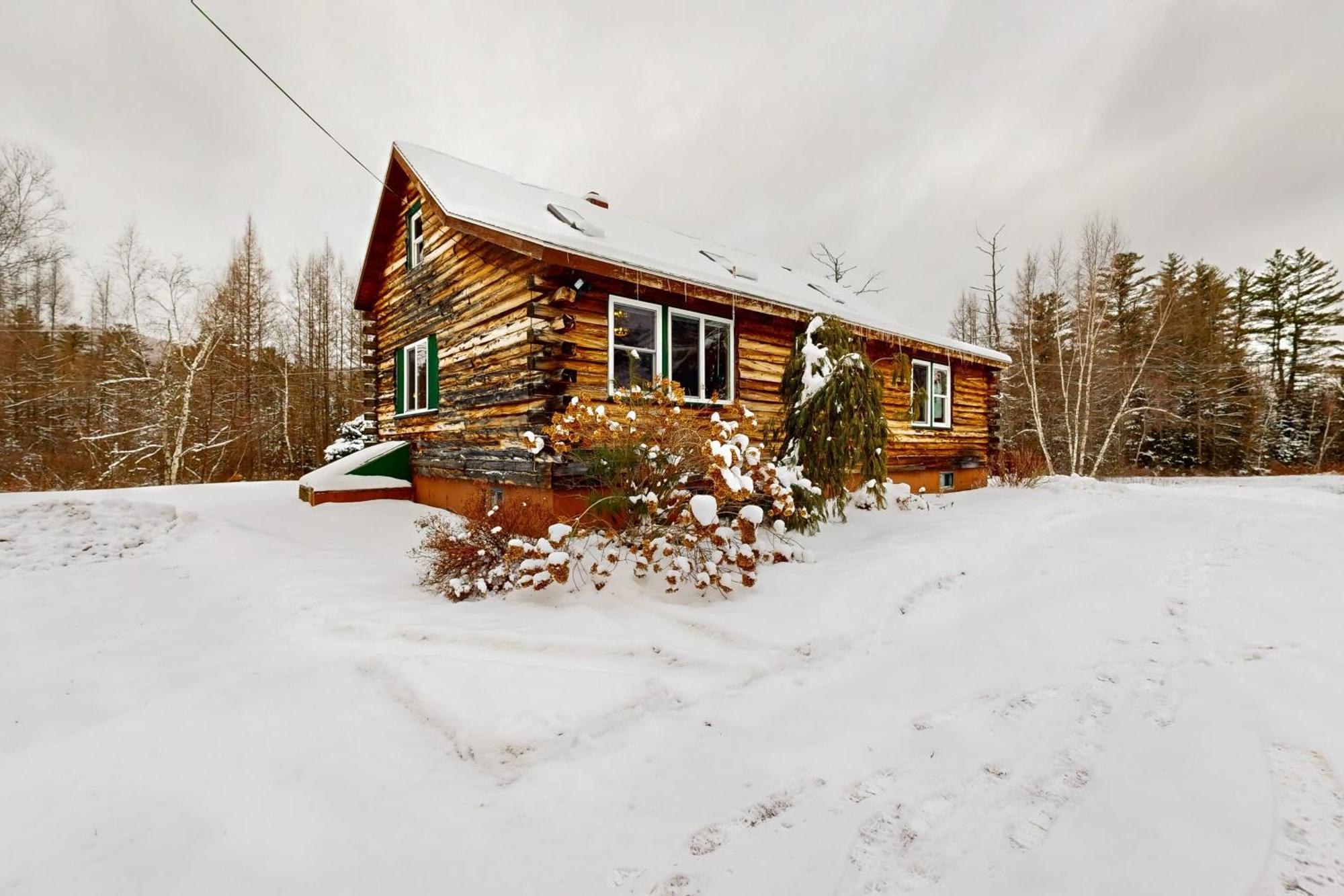 Twin View Log Home Carroll Exterior foto