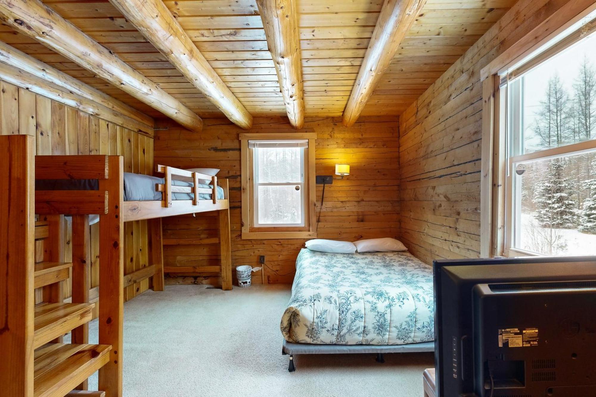 Twin View Log Home Carroll Exterior foto